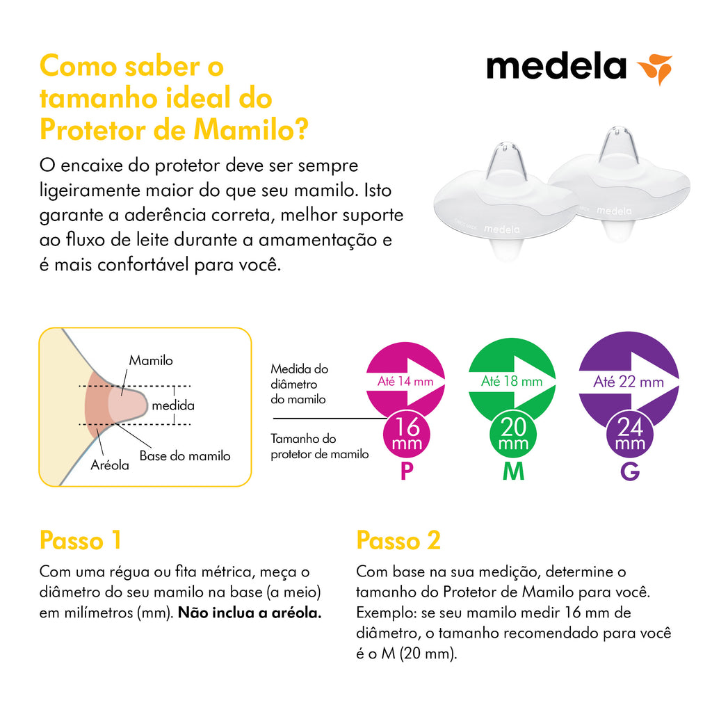 Protetor de Mamilo de Silicone Medela - Tamanho M (20mm)