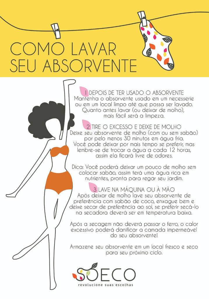 ABSORVENTE REUTILIZÁVEL MÉDIO SÓECO